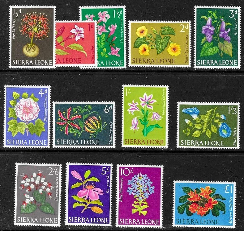 Sierra Leone 1963 Flowers & Plants, Set of 13, UNM / MNH - Image 1 of 1