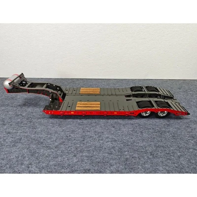 2 Axles Metal Trailer Lowboy Gooseneck for DIY 1/14 RC Tractor Truck Excavator - Image 1 of 4