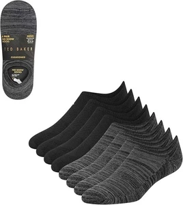 Ted Baker Men's No Show Liner Socks 8pc Multipack Non-slip Arch Support - Picture 1 of 28