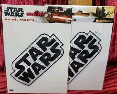 2x Star Wars Logo Applique Iron-On Patch for Clothing Jackets and Backpacks 3.75 - Image 1 of 4