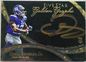 Topps Five Star Golden Graphs 2014/60 Rookie Auto Odell Beckham Jr. RC - Imagen 1 de 2