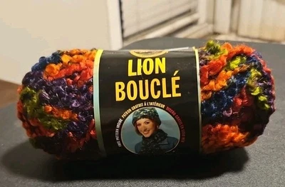 Lion Yarn BOUCLE Knitting Yarn LOT OF 1~ Skeins ~HARD CANDIES ~ 209 # 54740 - Image 1 of 4