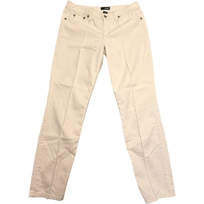 Pantalones de mezclilla para mujer a.n.a talla 10 corte recto blancos lisos arrugados al tobillo Foto 1 de 4