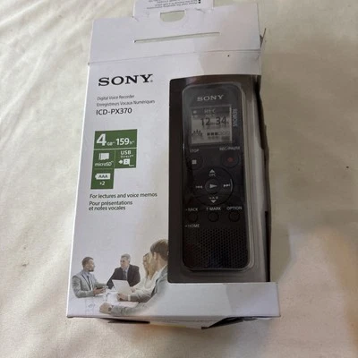Sony PX Series ICD-PX370 Mono Digital Voice Recorder Tested Working W/box - Image 1 of 4