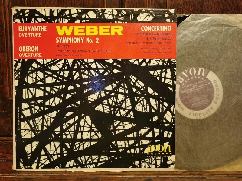 WEBER: Symphony n°2 Overtures Concertino   Burkner Heger / Avon USA mono LP - Photo 1/1
