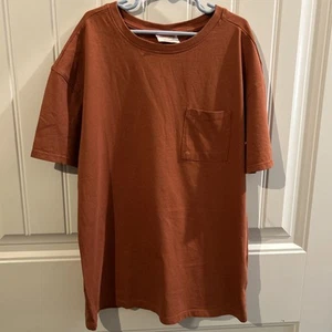 Children’s Cat & Jack Short Sleeve Crewneck T-Shirt Size L Brown Cotton NWT - Picture 1 of 6