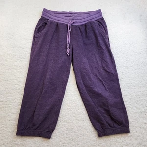 Green Tea Cropped Capri Jogginghose L Lila Taschen Pull On Relaxed Lounge - Bild 1 von 10