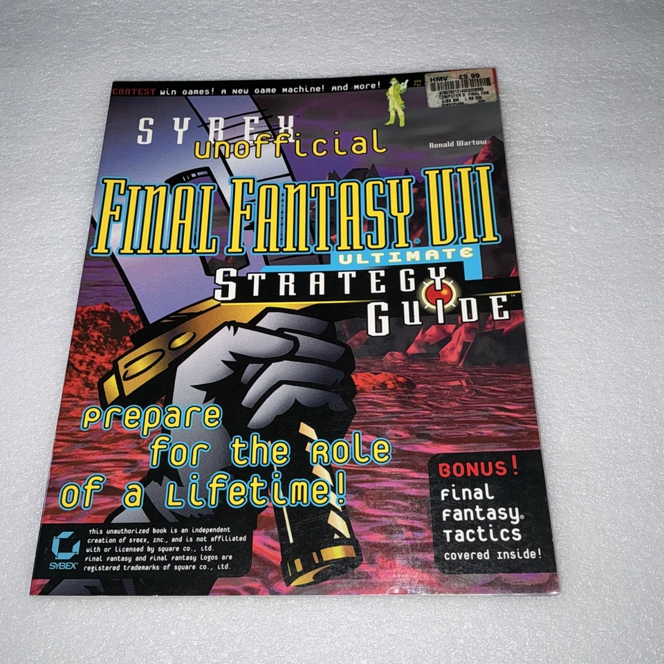 Final Fantasy VII 7 Sybex Softcover Strategy Guide Book PS1 Used VGC Rare Book - Image 1 of 4
