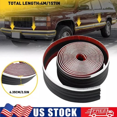 Para 88~98 Chevy GMC Carrocería Moldura Lateral Cromo Camión Tahoe Yukon Blazer Suburban Foto 1 de 4