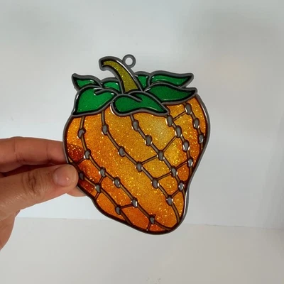 Brillante Brillo Fresa Atrapasol Vidrieras Ventana Decoración Adorno Foto 1 de 4