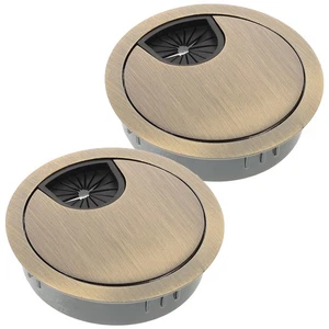 2 Pcs Wire Management Cable Hole Cover Office Cord Plug for Desktop - Afbeelding 1 van 12