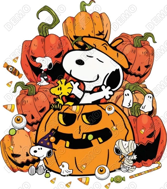 Рубашка Halloween Great Pumpkin Peanuts DTF утюг на переводе - Изображение 1 из 1