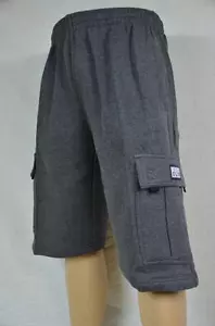 NWT PRO CLUB HEAVY WEIGHT FLEECE CARGO SHORTS CHARCOAL POCKETS MENS S-7XL 1PC - Picture 1 of 1