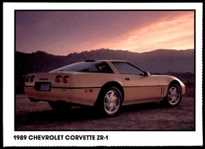Chevrolet Corvette ZR-1 4 x 5.5 Inch RGA Car Collectors Card c1989 - Bild 1 von 2
