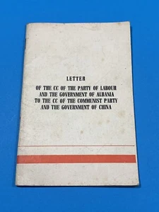 OLD ALBANIA BOOK BROCHURE-LETTER OF CC OF PLA TO CC COMUNIST PARTY OF CHINA-1978 - Picture 1 of 10