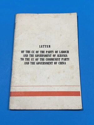 OLD ALBANIA BOOK BROCHURE-LETTER OF CC OF PLA TO CC COMUNIST PARTY OF CHINA-1978 - Image 1 of 4