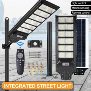 1200W Solar Light Focos Luces Solares Para Exterior Luz Led Jardin Patio+Pole - Picture 1 of 22