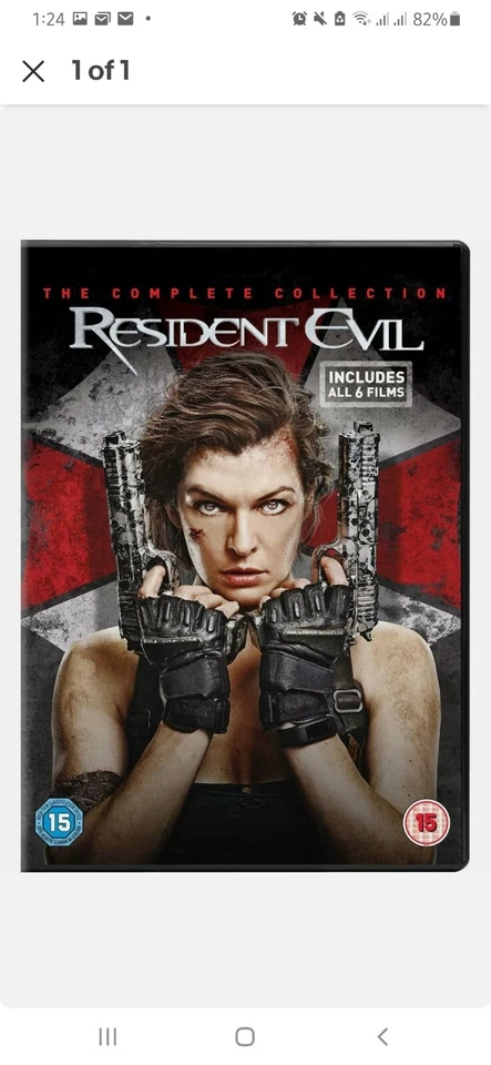 RESIDENT EVIL COMPLETE COLLECTION DVD BOX SET NEW SEALED 1 2 3 4 5 6 FILMS - Image 1 of 1