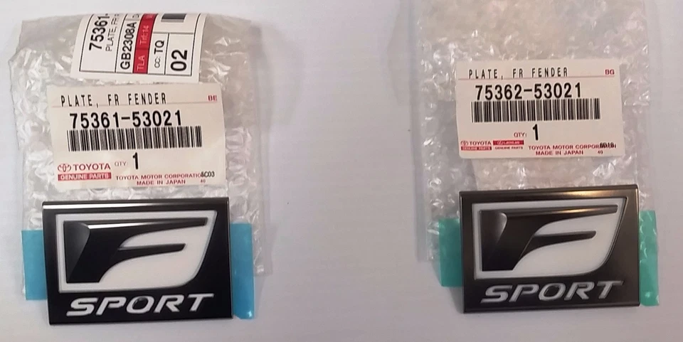 LEXUS OEM FACTORY FENDER F-SPORT EMBLEM SET 2011-2013 IS250 IS350 - Image 1 of 1