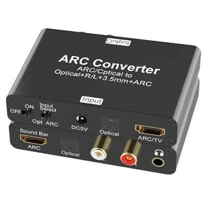 Convertidor DAC de retorno de audio HDMI ARC óptico a óptico + 3,5 mm + R/L + ARC - Imagen 1 de 10