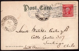 550 CARTOLINA USA AL CILE -SCHENECTADY- 1905 NEW YORK, NY - SANTIAGO #2 - Foto 1 di 2