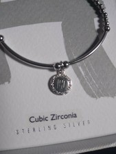 Next Sterling Silver Initial Alphabet H Cubic Zirconia Bracelet Brand New