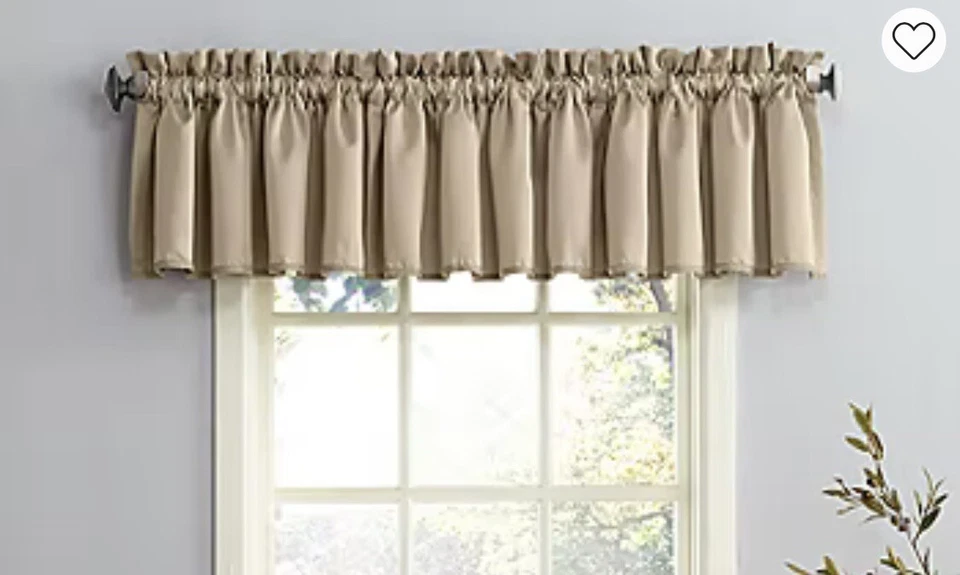 NEW JCPenney Window Pocket Rod Valance Curtain 60x16 - Gold Color Multiple Avail - Image 1 of 4
