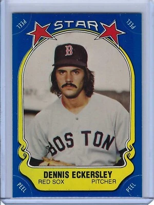 1981 FLEER STAR STICKERS BOSTON RED SOX DENNIS ECKERSLEY CARD # 34 - Image 1 of 2