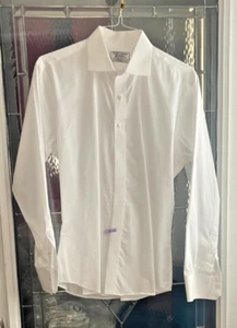 Pacific Fashions maßgeschneiderte Schneider Hongkong maßgeschneidertes weißes Herrenhemd Medium - Bild 1 von 3