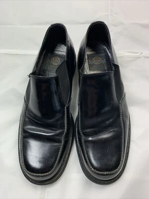 Zapatos Mocasines BACCO BUCCI Para Hombre Cuero Negro Sin Cordones Talla 10.5 D Hechos en Italia Foto 1 de 4