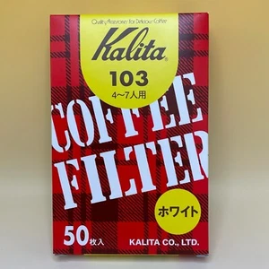 Kalita coffee filter 103 paper boxed for 4 to 7 people 50 pieces white JAPAN - Picture 1 of 6