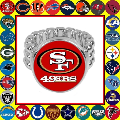 All 32 Teams Football Silver Ring w Free Gift Packaging D2 Cover