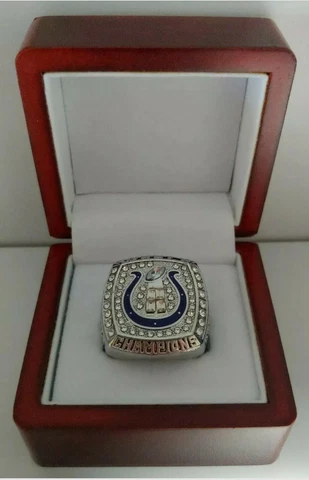 Peyton Manning - 2006 Indianapolis Colts Super Bowl Silver Color Ring With Box Cover
