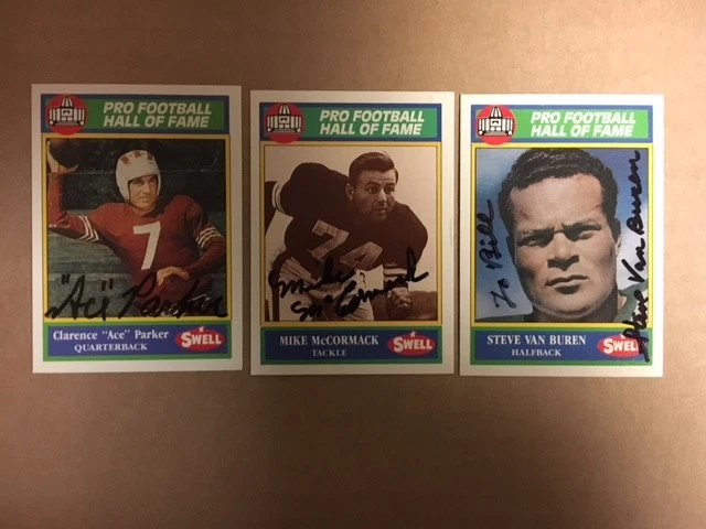 Mike McCormack Signed 1990 Swell Greats HOF Football Card BAS Beckett - Image 1 of 1