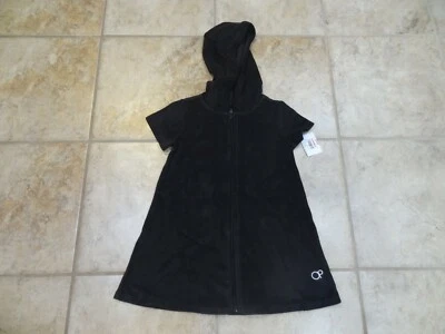 Traje de baño negro con capucha y cremallera talla 4-5 para niñas pequeñas *NUEVO CON ETIQUETAS* Foto 1 de 3