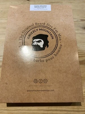 New DARK BROWN organic and natural men’s beard dye, by Grizzly Mountain.