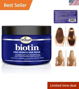 Natural Biotin Hair Growth Mask - 12 oz. Cream for Moisture and Strength - Picture 1 of 8