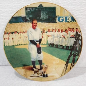 Lou Gehrig Luckiest Man Collector Plate #2 Legends of Baseball 22K Rim COA - Picture 1 of 10