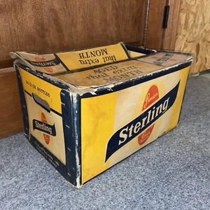 Rare Vintage Antique Cardboard Case Bottle Box, Sterling Brewers, Evansville Ind - Picture 1 of 11
