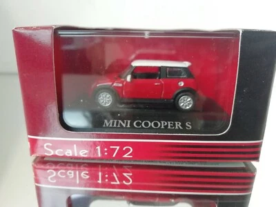 Yatming Mini Cooper S en rouge au 1:72 dans sa boîte - Photo 1/3