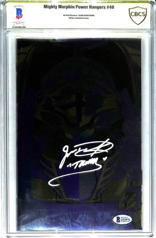 JASON DAVID FRANK Signed Auto "MIGHTY MORPHIN POWER RANGERS" Comic Book BAS CBCS Cover