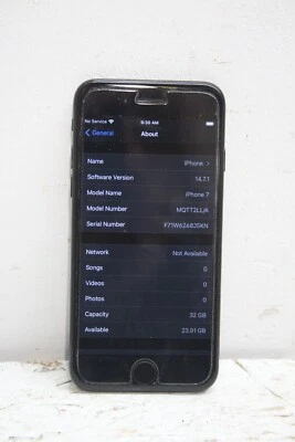 Apple iPhone 7 32GB GSM AT&T 4G LTE Smartphone with 12MP Camera - Jet Black - Image 1 of 4