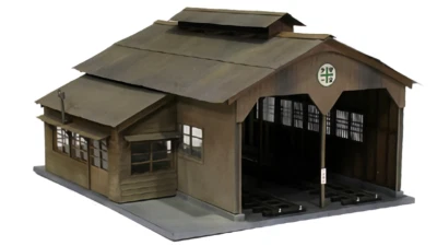 HOn30/HOe Scale M's 2-Stall Engine House Kit H0e Narrow Gauge Locomotive Shed - Image 1 of 4