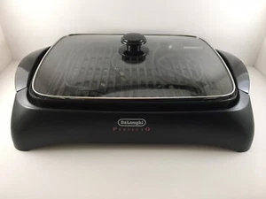 Delonghi Perfecto Healthy Indoor Grill BG24 Tempered Glass Lid  Black Non-stick - Picture 1 of 10