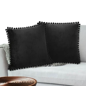 Juego de 2 fundas de almohada de terciopelo suave decoración de sofá - Imagen 1 de 122