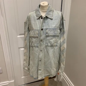 OFF-WHITE Herren Jeansjacke hellblau gewaschen Denim Gr. L NEU - Bild 1 von 11