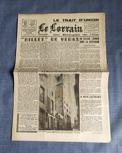 Le trait d'union des réfugiés de l'Est - Le lorrain - N°92 21 Novembre 1942 - Imagen 1 de 1