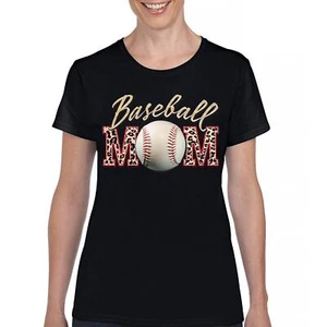 Baseball Mom T-Shirt Funny Mom of Boys Game Practice Mother's Day Women's Tee - Picture 1 of 50