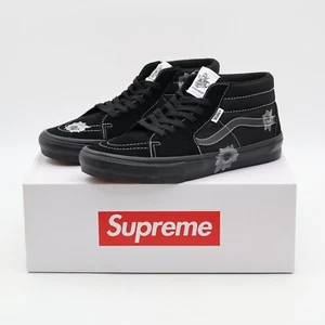 VN0A5KS1BLK Nate Lowman Supreme Vans Skate Grosso Mid Bullet Hole Black (Men's) - Picture 1 of 11