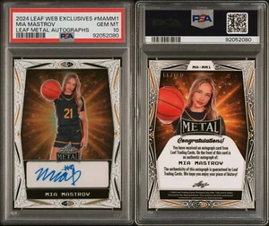 Mia Mastrov 2023 Leaf Metal Web Exclusives Auto 66/180 PSA 10 Cal Influencer - Picture 1 of 1